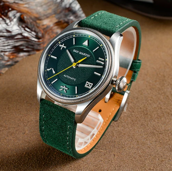 San Martin Men Automatic Watch - Leather Strap Quick Release review and price