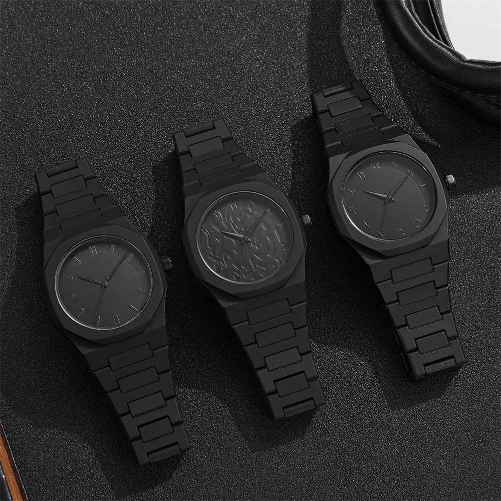 Men's Fashion Simple Black Lar - Butterfly Clasp Deployant review and price