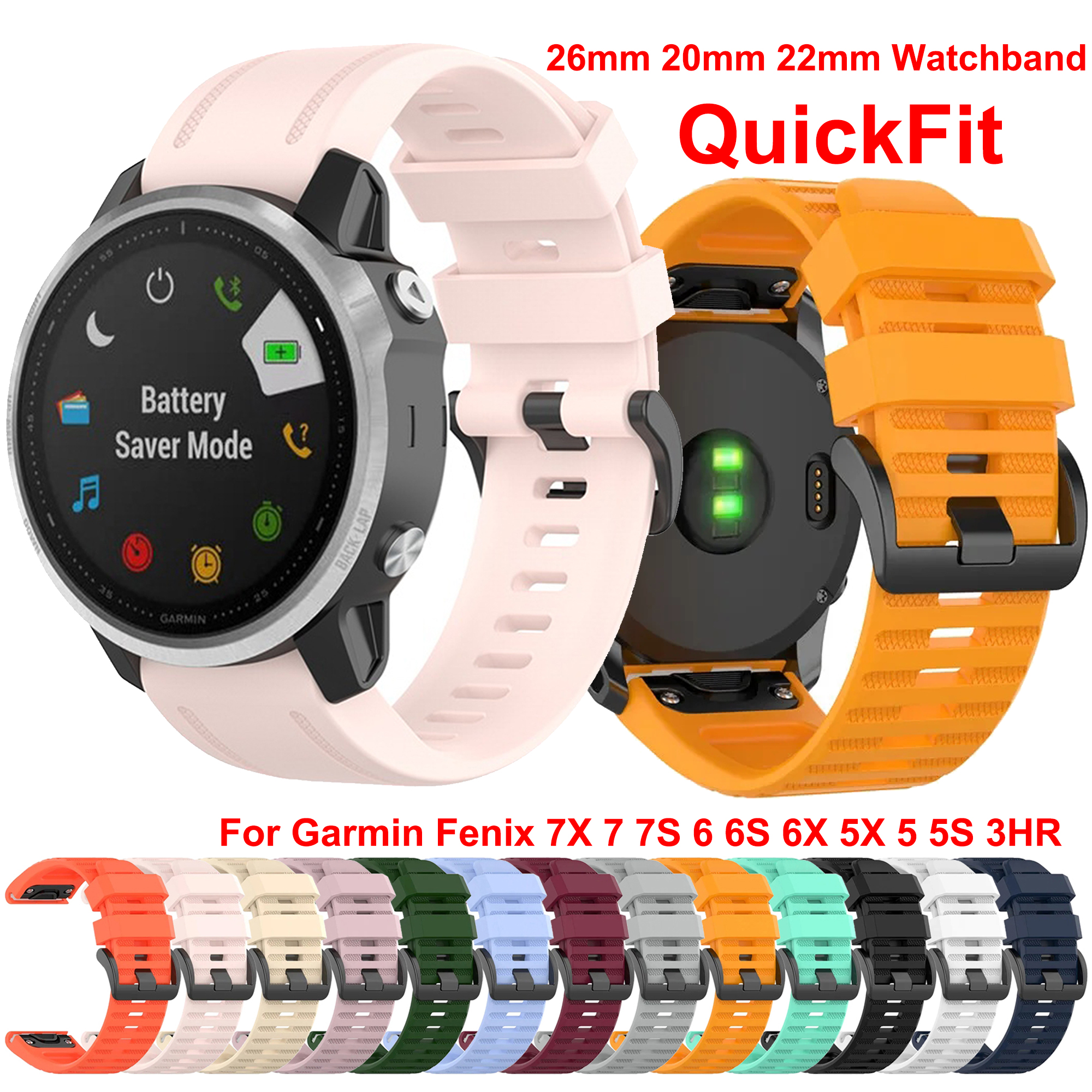 Watch Bands For Garmin Fenix 8 - Silicone Watch Band 22Mm review and price