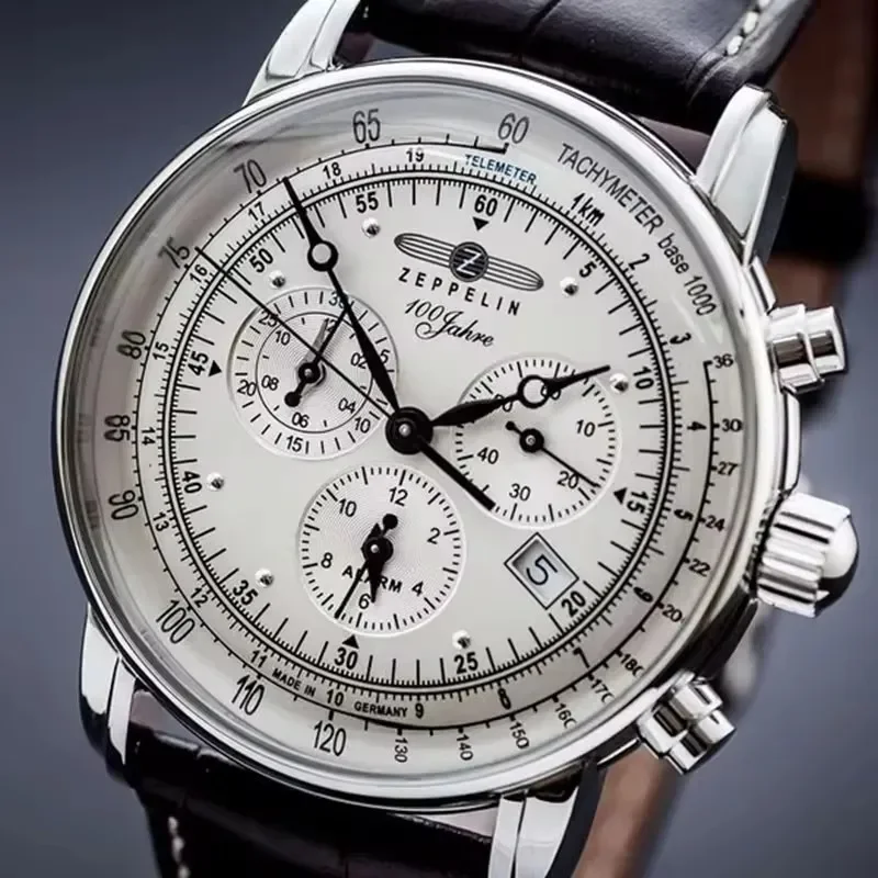 Zeppelin Airship Automatic Dat - Leather Watch Band Men review and price