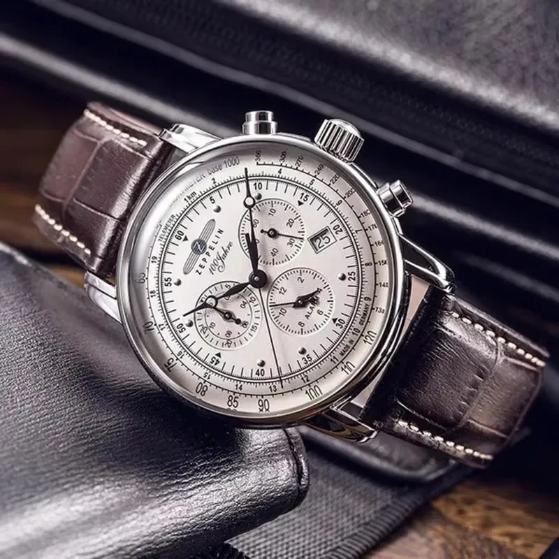 Zeppelin Airship Automatic Dat - Leather Watch Band Men review and price