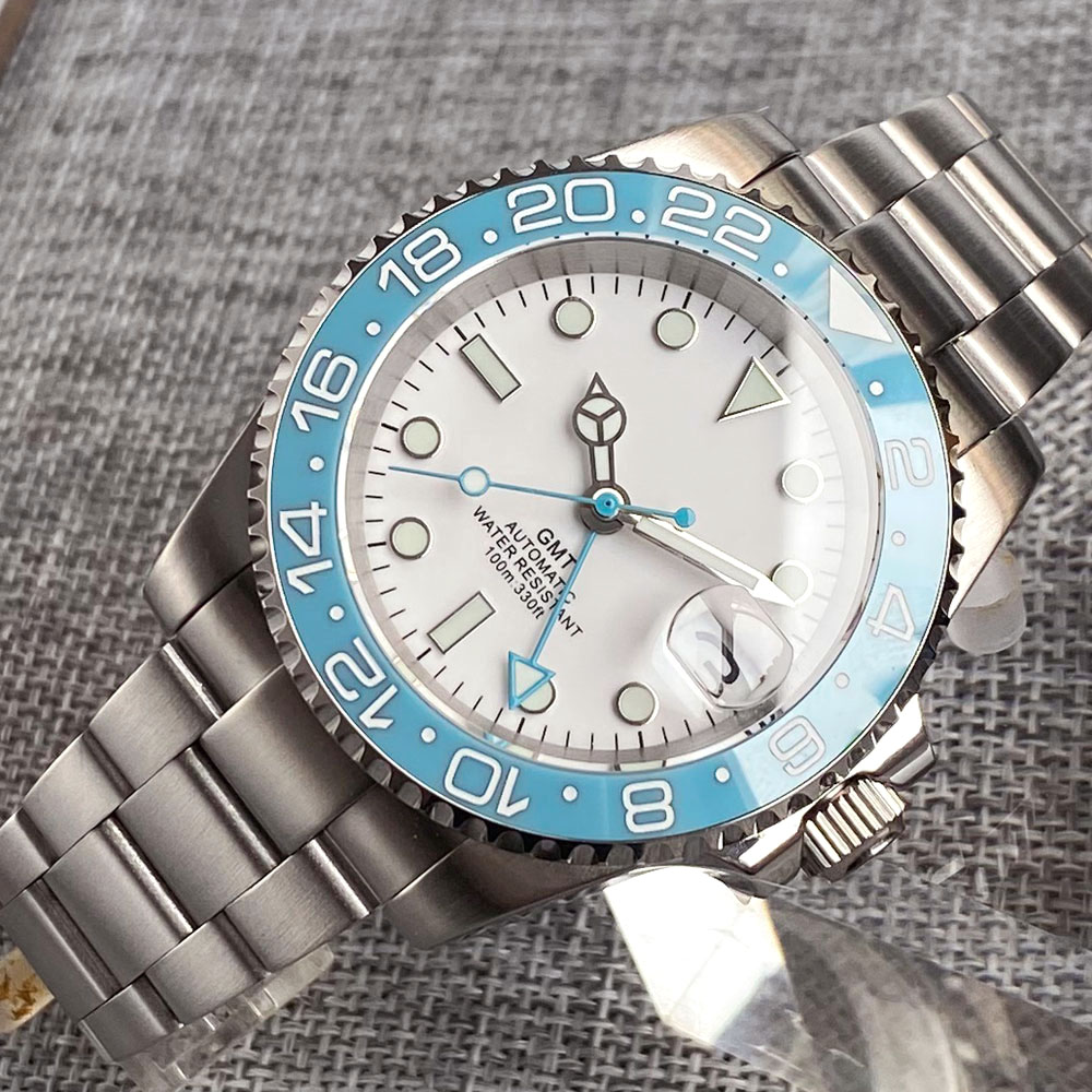 Customized 40mm Ice Blue Dial  - Stainless Bracelet Diver review and price