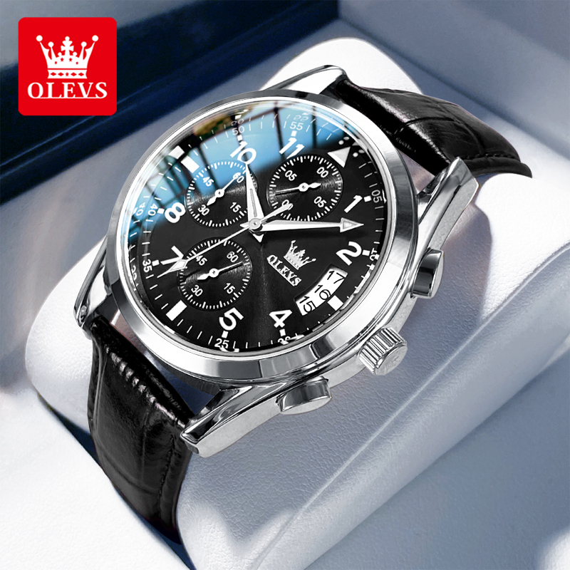 OLEVS Quartz Watch for Men Ori - Leather Watch Band Men review and price
