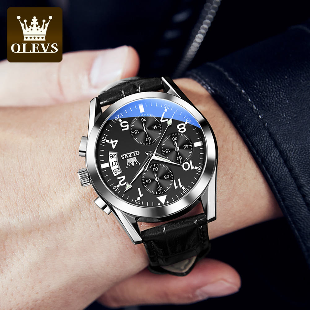 OLEVS Quartz Watch for Men Ori - Leather Watch Band Men review and price