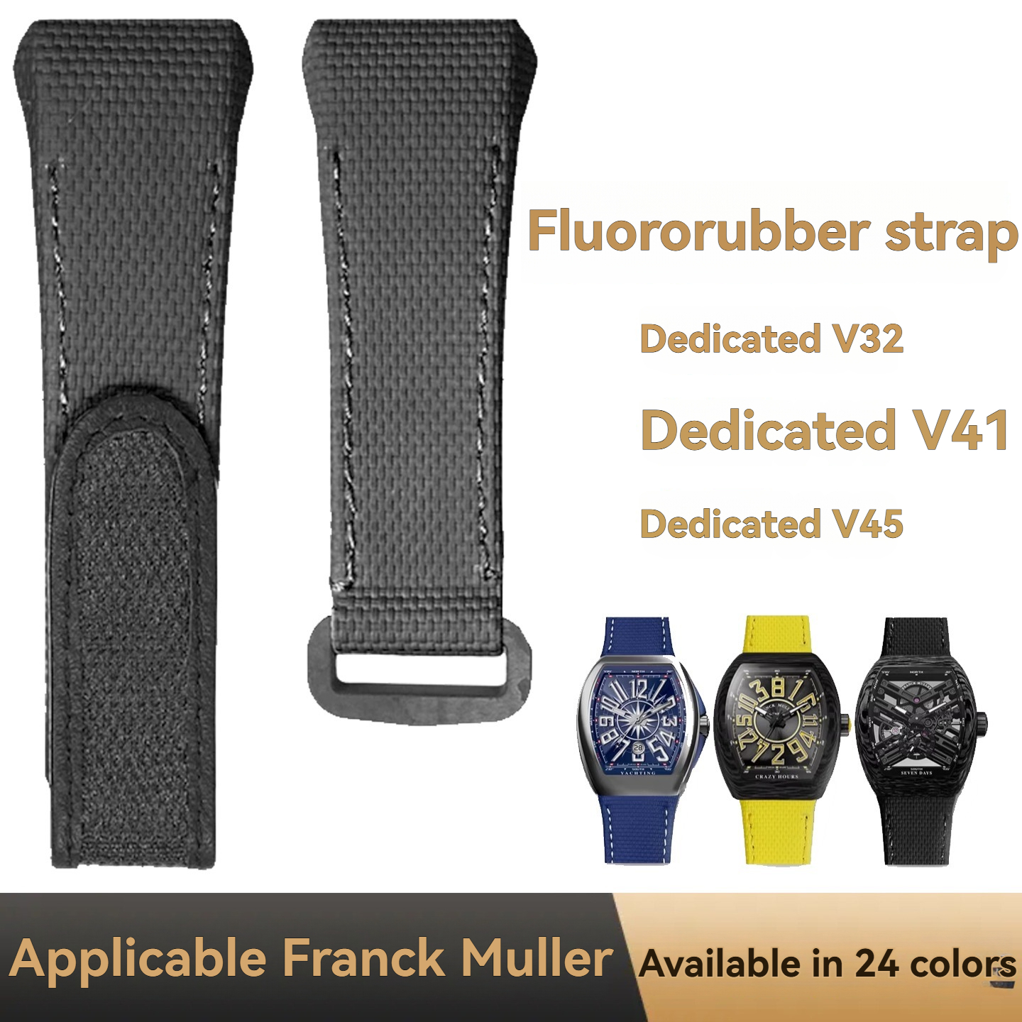 For Franck Muller V45 Fluororu - Leather Strap Quick Release review and price