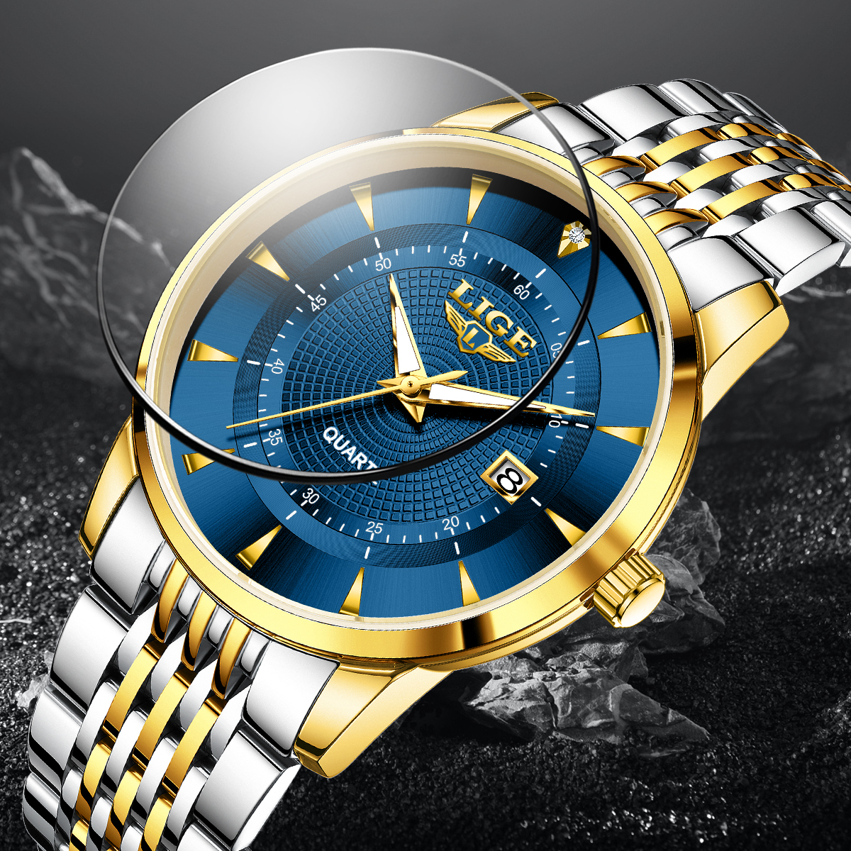 LIGE New 2025 Luxury Man Watch - Stainless Bracelet Diver review and price