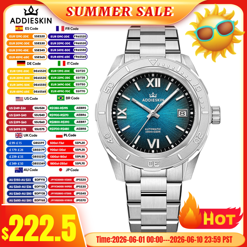 AddiesKin reloj hombre K002 Wa - Stainless Bracelet Diver review and price