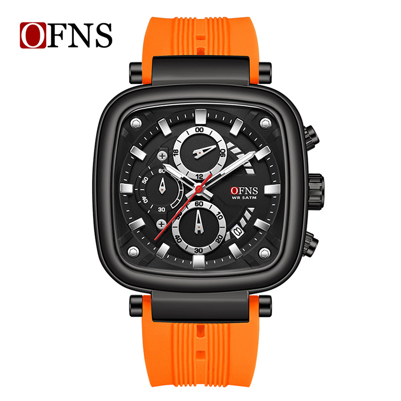 OFNS square waterproof sports  - Rubber Strap Diver review and price