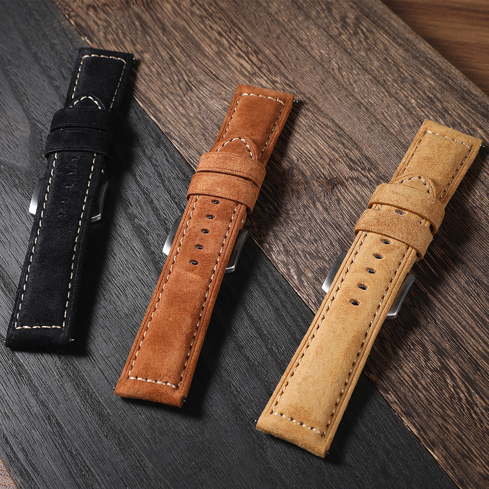 Genuine Suede Watch Strap 22mm - Suede Strap Watch review and price
