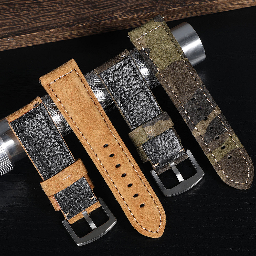 Genuine Suede Watch Strap 22mm - Suede Strap Watch review and price