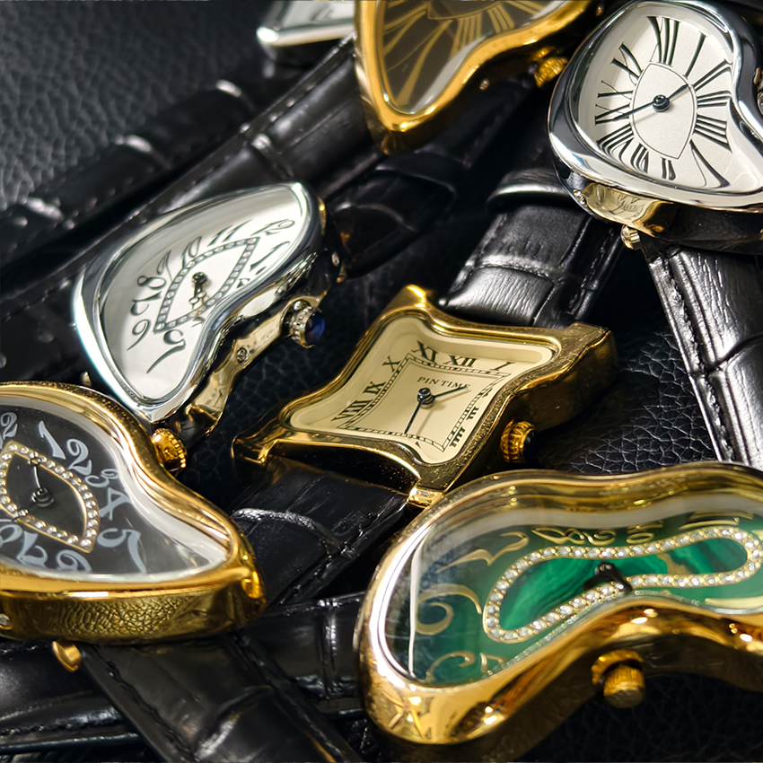 Surrealist Art Melting Clock W - Leather Watch Band Men review and price
