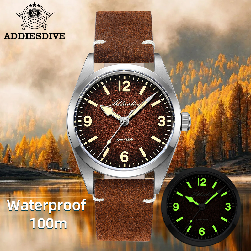 ADDIESDIVE Japan 2035 Super Lu - Suede Strap Watch review and price