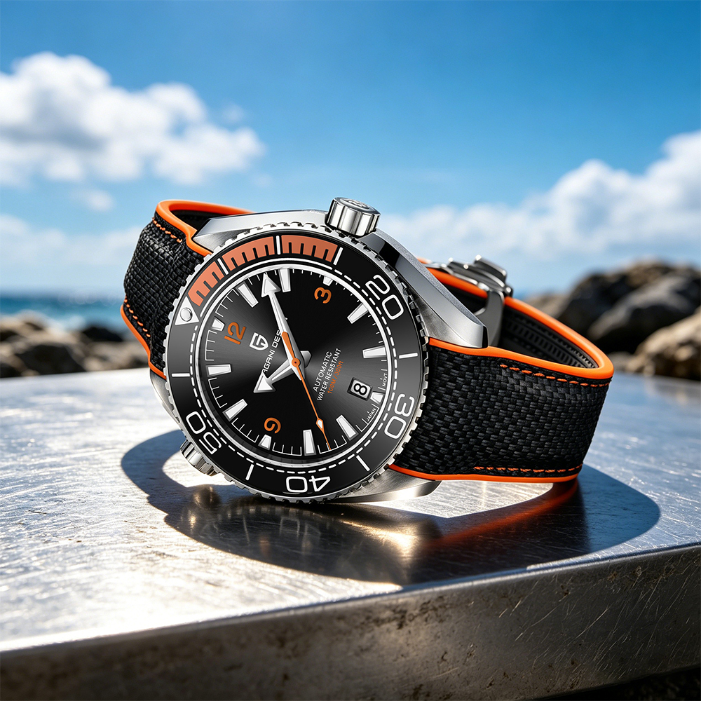 PAGANI DESIGN Diving Watch 100 - Rubber Strap Diver review and price