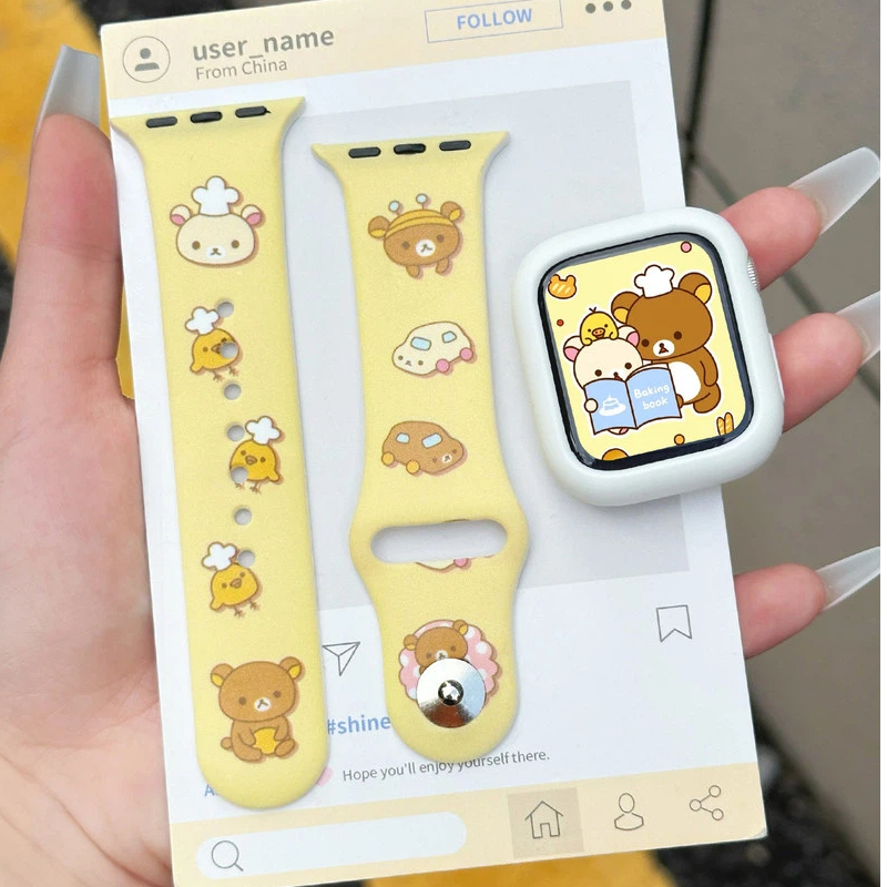 Cute Rilakkuma Print Silicone  - Silicone Band Women review and price