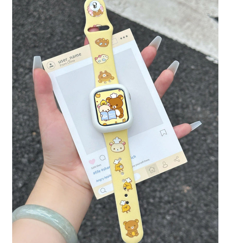 Cute Rilakkuma Print Silicone  - Silicone Band Women review and price