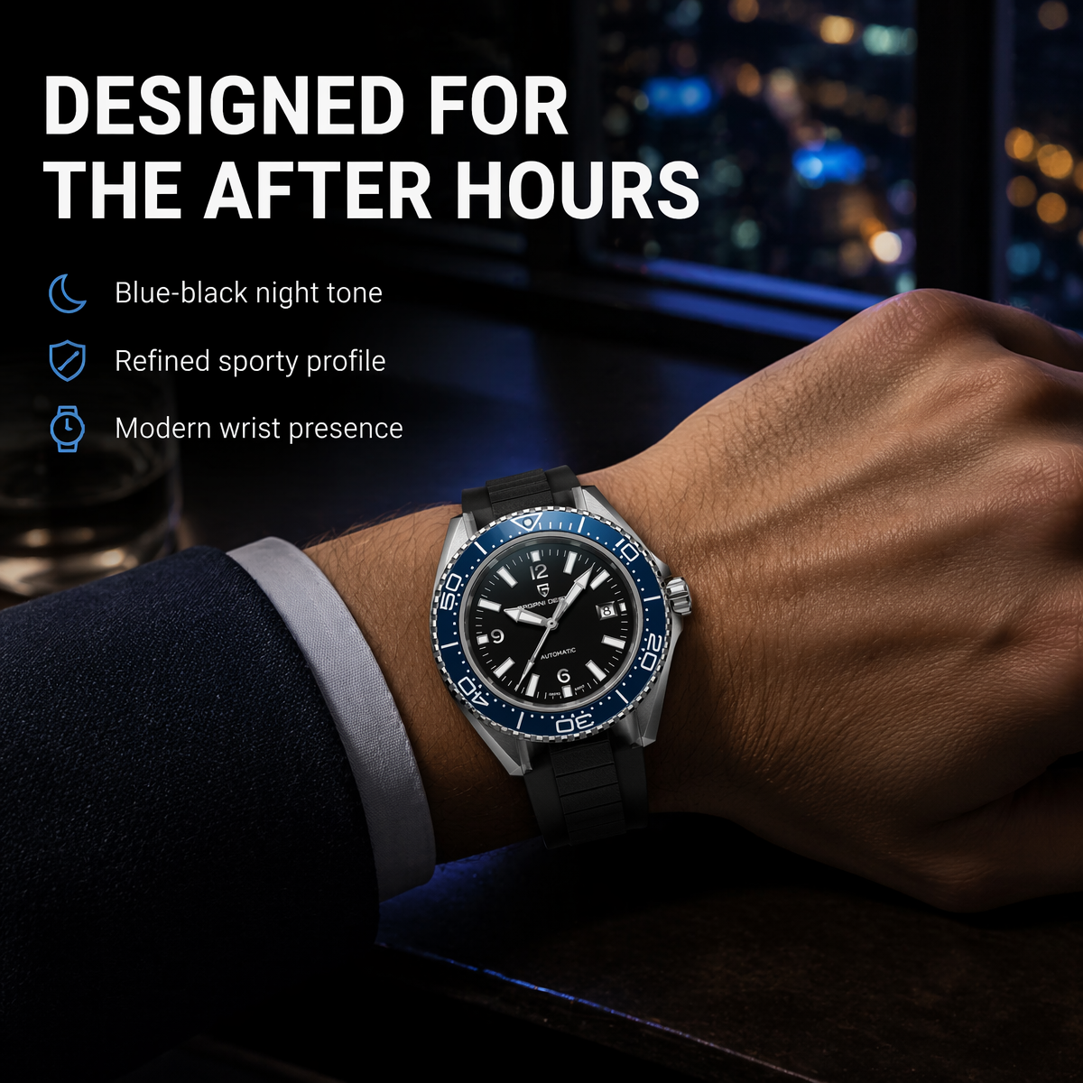 Pagani Design New Men's Mechan - Rubber Strap Diver review and price
