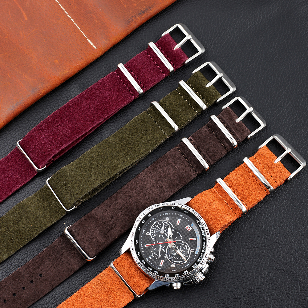 18mm 20mm 22mm Vintage Soft Su - Suede Strap Watch review and price