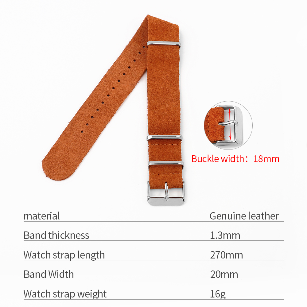 18mm 20mm 22mm Vintage Soft Su - Suede Strap Watch review and price