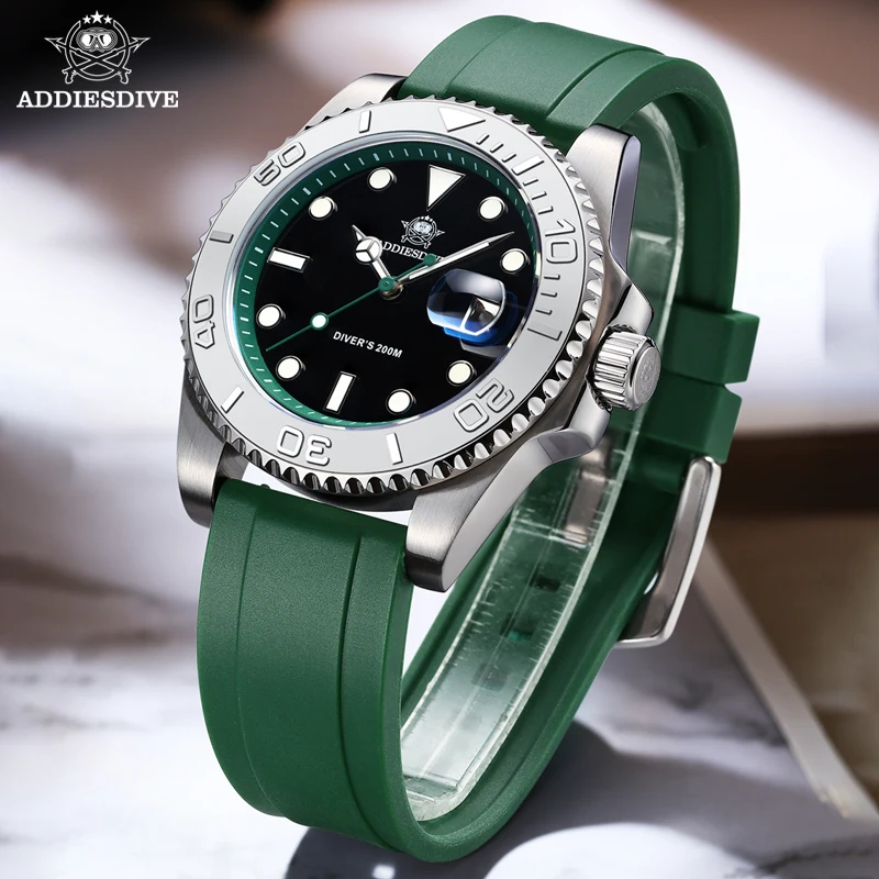 ADDIESDIVE Rotatable Ceramic B - Rubber Strap Diver review and price