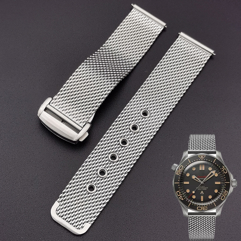 20mm 22mm solid Stainless Stee - Mesh Strap Metal review and price