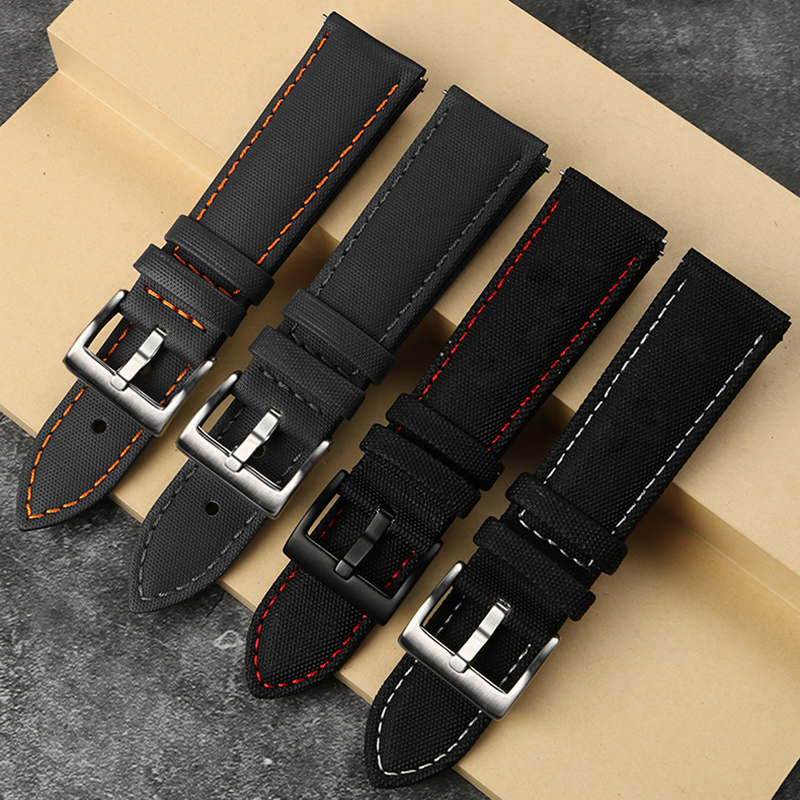 Canvas leather bottom watchban - Leather Strap Quick Release review and price