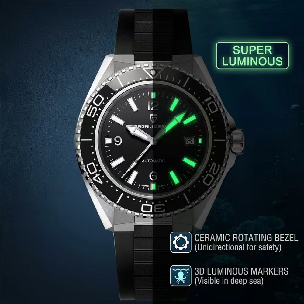 Pagani Design Luxury Men's Aut - Rubber Strap Diver review and price