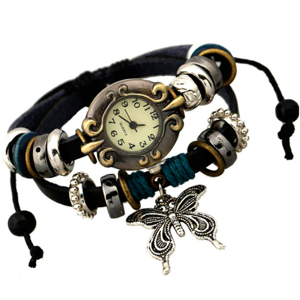 Handmade Butterfly Beads Brace - Leather Watch Band Men review and price