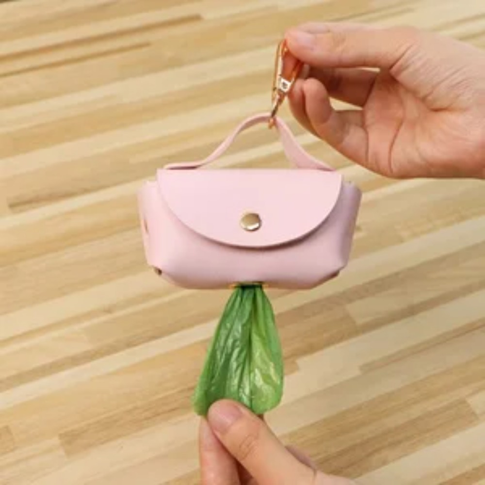 Elegant Leather Dog Poop Bag C - Leather Strap Quick Release review and price
