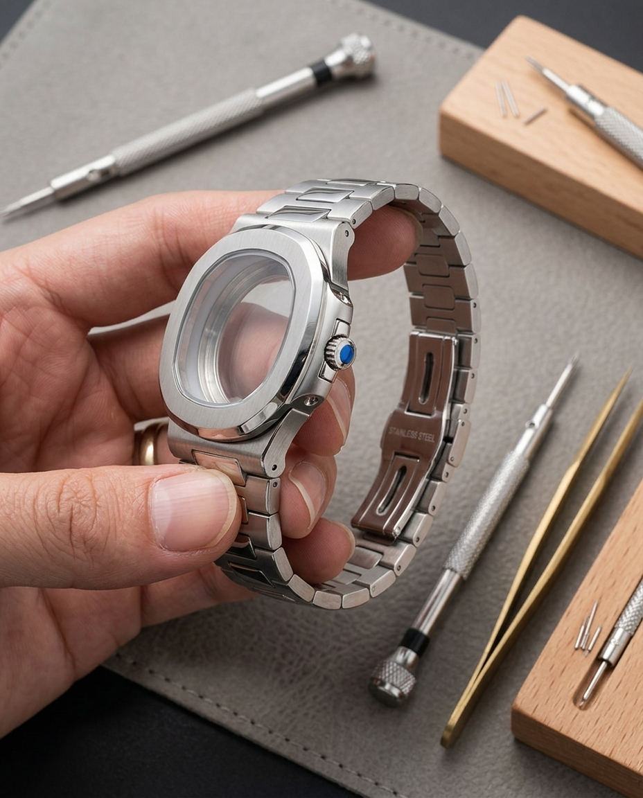 40mm Nautilus Watch Case Mod K - Butterfly Clasp Deployant review and price