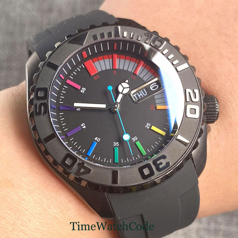 Tandorio 41mm 20ATM Diver Auto - Rubber Strap Diver review and price