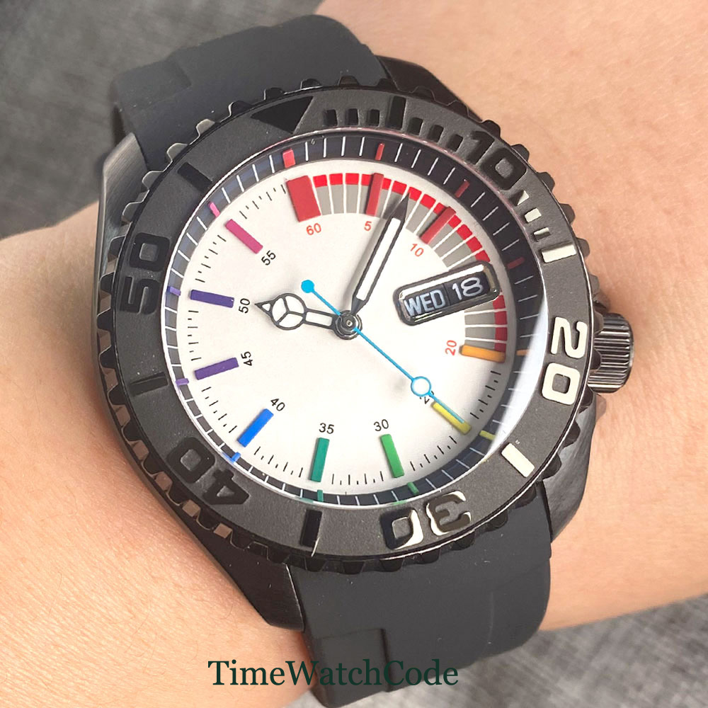 Tandorio 41mm 20ATM Diver Auto - Rubber Strap Diver review and price
