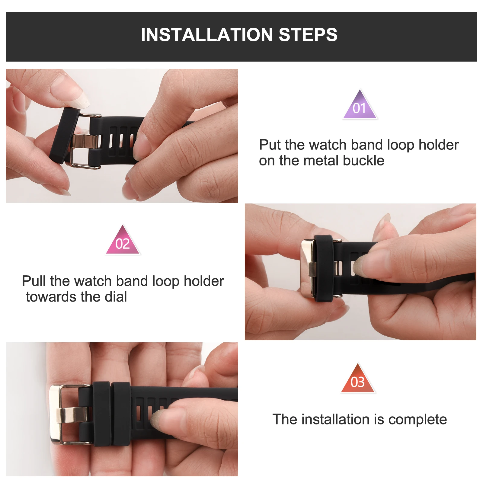 10pcs/5pcs/4pcs Black White Wa - Silicone Watch Band 22Mm review and price