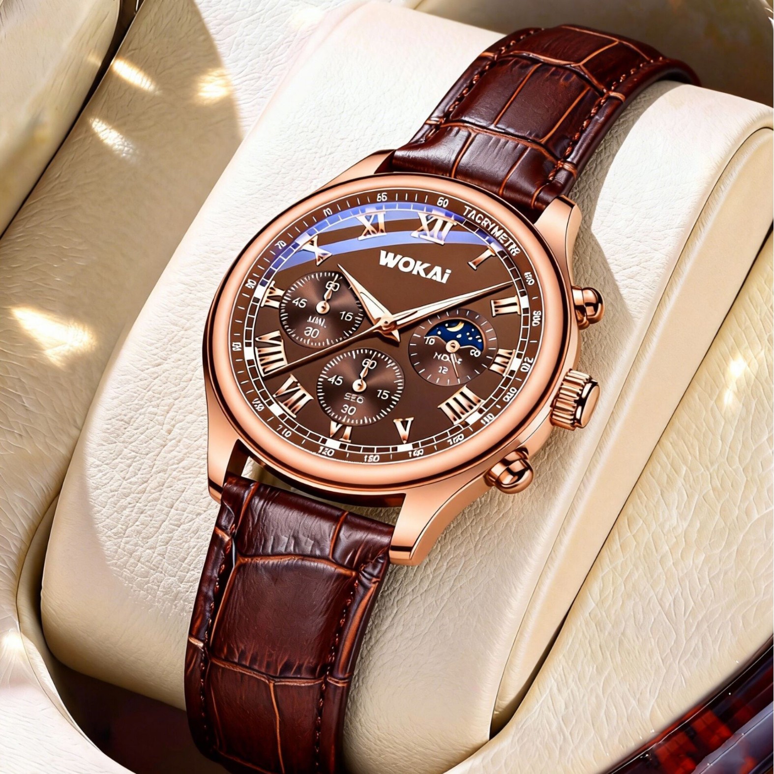 Luxury Men Business Watches Fa - Leather Watch Band Men review and price