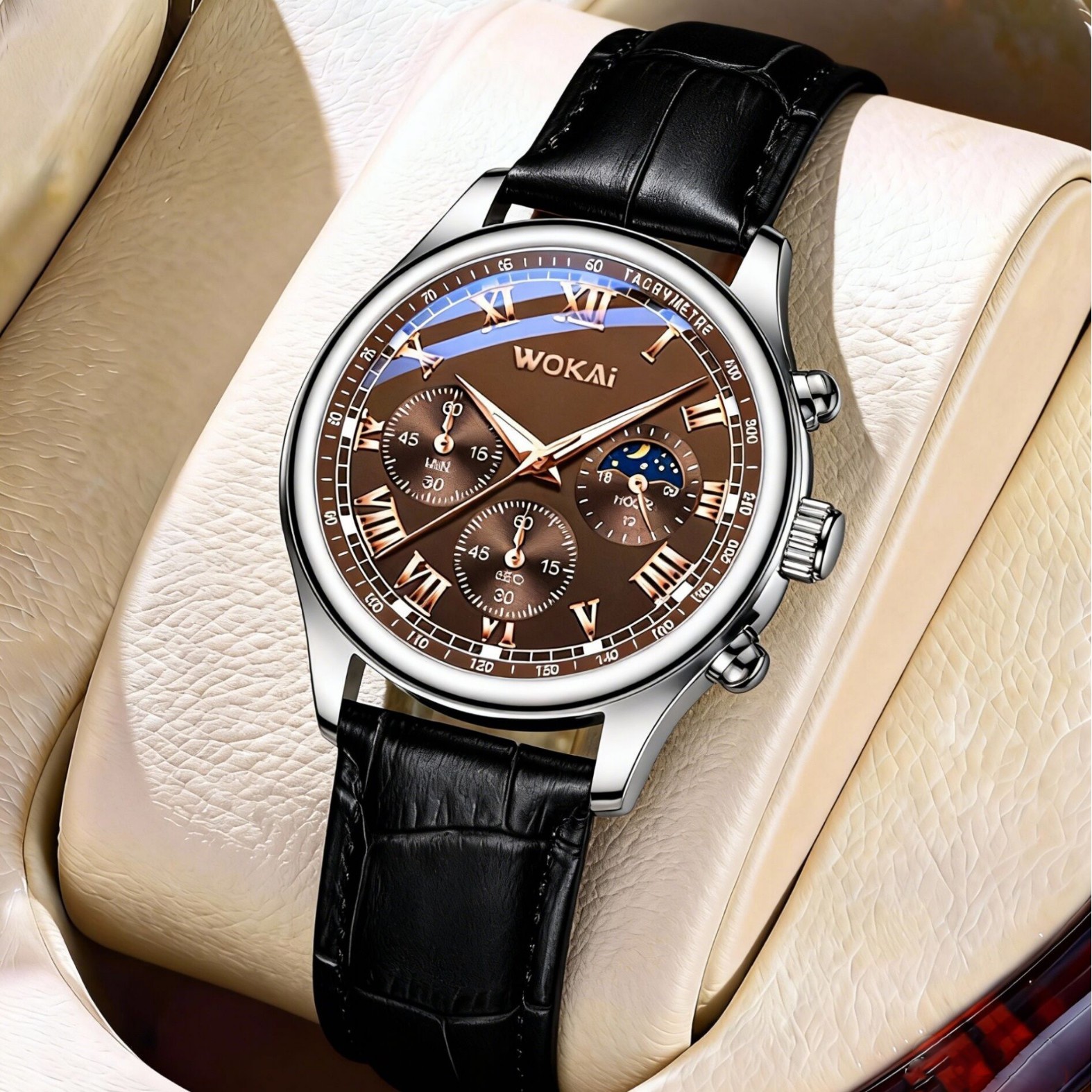 Luxury Men Business Watches Fa - Leather Watch Band Men review and price