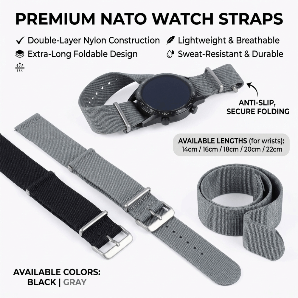 14/16/18/20/22mm NATO Watch Ba - Nato Strap Nylon review and price