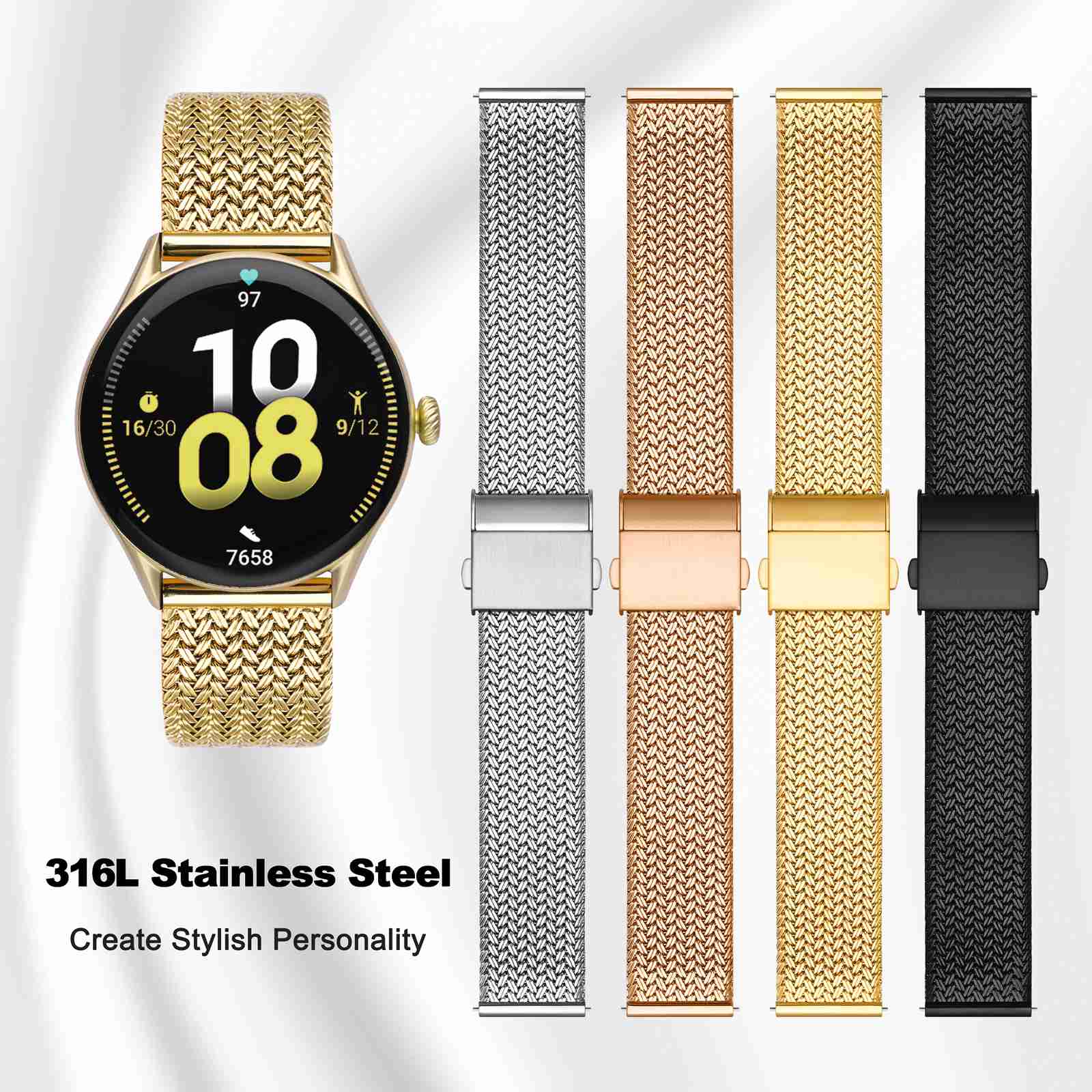 WOCCI Metal Watch Bands 316L S - Mesh Strap Metal review and price